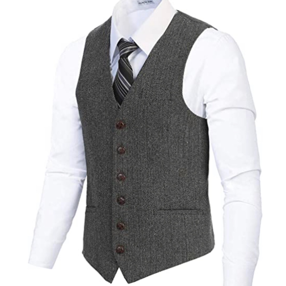 Men’s Vest 6 Button Slim Fit XL